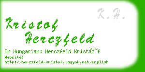 kristof herczfeld business card